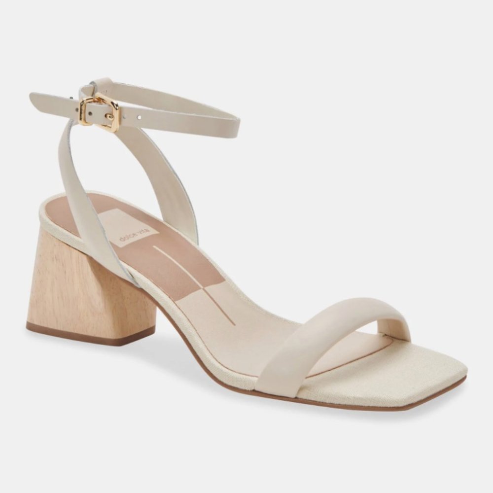 NWB Dolce Vita Modi Heels - Ivory Leather - Women US 6 MSRP $100